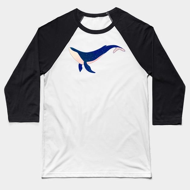 Galaxy Whale Baseball T-Shirt by lindepet